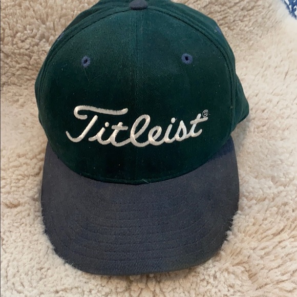 Titleist Hat, Dark Green with Blue Bill